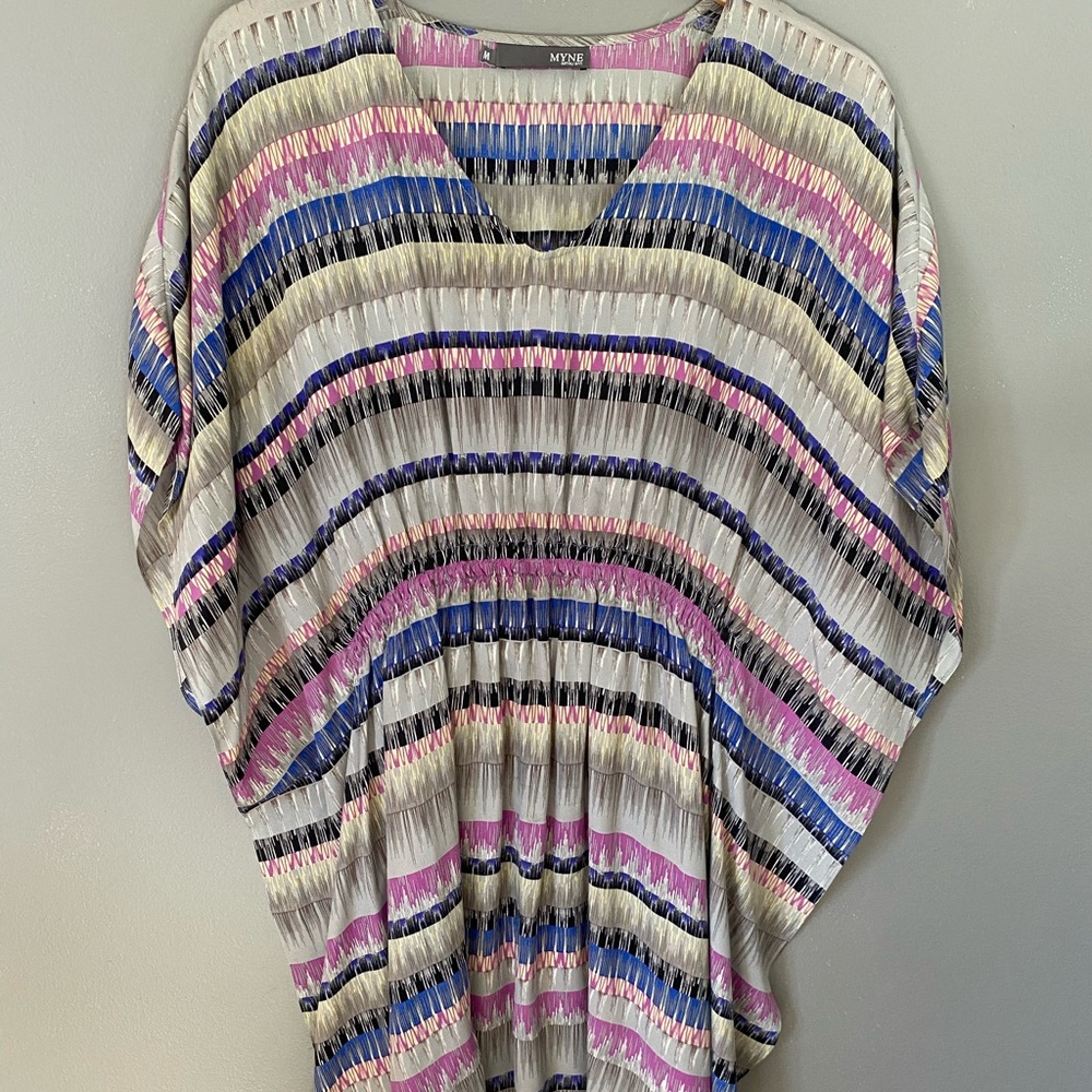 MYNE 100% silk tunic top- great over legging/jeans